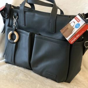 New Skip Hop Greenwich Simply Chic Diaper Tote Bag
